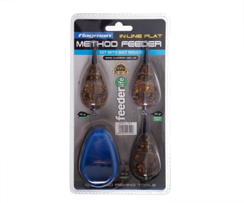 Zestaw Koszyków do Methody Flagman Flat Feeder M 40+50+60g + Forma Zestaw Koszyków do Methody Flagman Flat Feeder M 40+50+60g + Forma