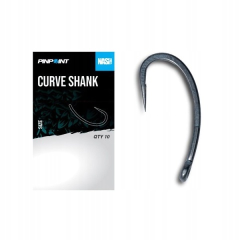 Nash Curve Shank Barbless r.4 10szt. haki karpiowe Nash Curve Shank Barbless r.4 10szt. haki karpiowe