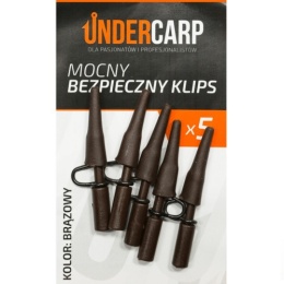 UNDERCARP Mocny bezpieczny klips - brązowy op 5szt