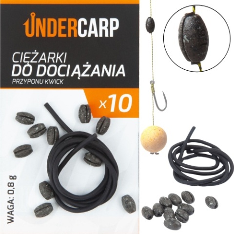 UNDERCARP Ciężarki do dociążania przyponu Kwick 1,2 g UNDERCARP Ciężarki do dociążania przyponu Kwick 1,2 g