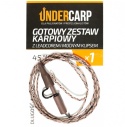 UNDERCARP Gotowy zestaw karpiowy z leadcorem i mocnym klipsem 45 lbs / 100 cm brązowy