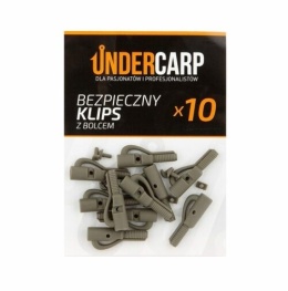 UNDERCARP Bezpieczny klips zielony z bolcem op 10szt