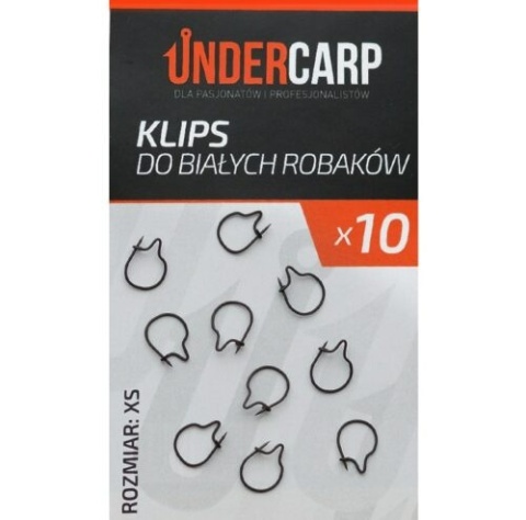UNDERCARP Klips do białych robaków rozmiar XS op 10szt UNDERCARP Klips do białych robaków rozmiar XS op 10szt