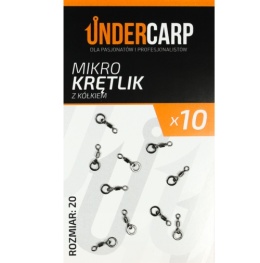 UNDERCARP Mikro krętlik karpiowy z kółkiem rozmiar 20 op 10szt