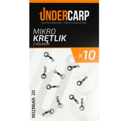 UNDERCARP Mikro krętlik karpiowy z kółkiem rozmiar 20 op 10szt UNDERCARP Mikro krętlik karpiowy z kółkiem rozmiar 20 op 10szt