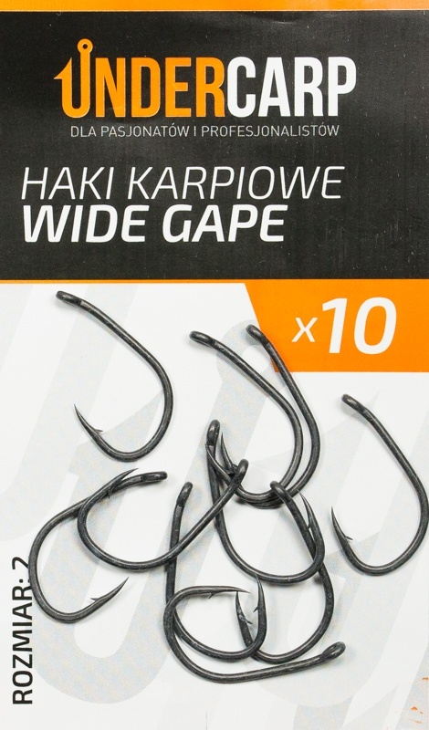 UNDERCARP Teflonowe haki karpiowe WIDE GAPE 8 op10szt UNDERCARP Teflonowe haki karpiowe WIDE GAPE 8 op10szt