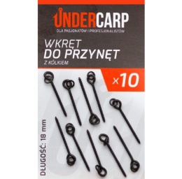 UNDERCARP Wkręt do przynęt z kółkiem 18 mm 10zt