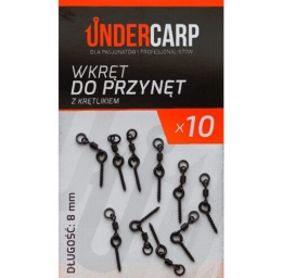 UNDERCARP Wkręt do przynęt z krętlikiem 8 mm op 10szt