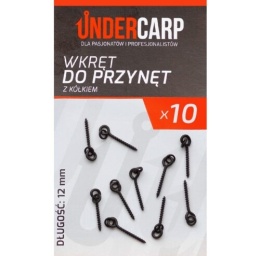 UNDERCARP Wkręt do przynęt z kółkiem 12 mm 10zt