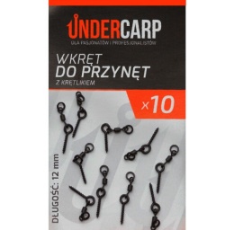UNDERCARP Wkręt do przynęt z krętlikiem 12 mm op 10szt