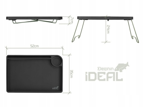 STOLIK KARPIOWY DELPHIN IDEAL 52x35cm STOLIK KARPIOWY DELPHIN IDEAL 52x35cm