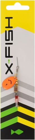 X-Fish obrotówka Stark №4 9.5g Nikel UV orange