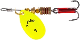 X-Fish obrotówka Stark №1 2.5g Nikel UV lime