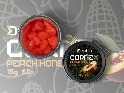 Sztuczna pływająca kukurydza Delphin CorneX Pop Up 60szt Miód - Brzoskwinia Sztuczna pływająca kukurydza Delphin CorneX Pop Up 60szt Miód - Brzoskwinia