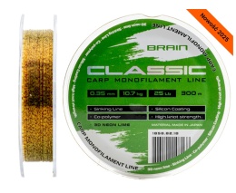 Brain Żyłka Classic Carp Line (3D neon lime) 300m 0.30mm 20lb/8.8kg