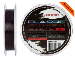 Brain Żyłka Classic Carp Line (dark brown) 150m 0.25mm 15lb/6.6kg