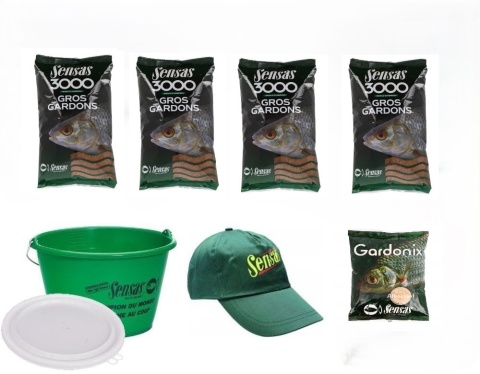 Sensas Zestaw 4 zanęt Gros Gardons Atraktor Wiadro Czap