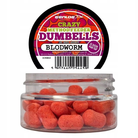 GENLOG Crazy Dumbells Pop-Up Blodworm Ochotka 8mm 10g