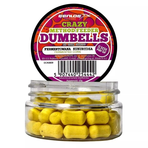 GENLOG Crazy Dumbells Pop-Up Fermentowana Kukurydza 8mm 10g