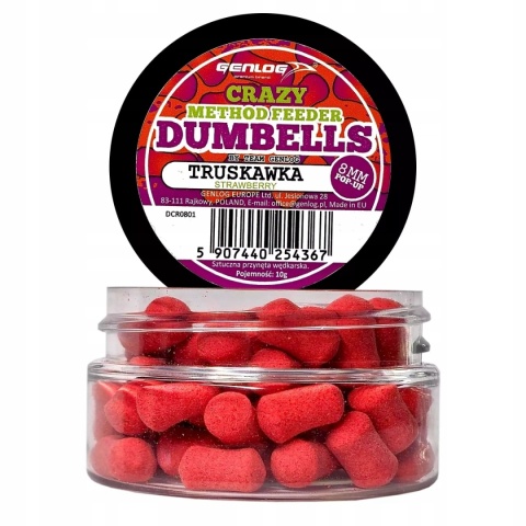 GENLOG Crazy Dumbells Pop-Up Truskawka 8mm 10g