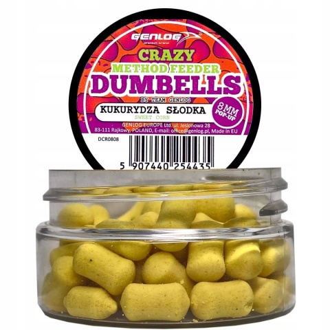 GENLOG Crazy Dumbells Pop-Up Kukurydza Słodka 8mm 10g