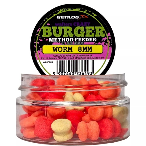GENLOG Crazy Wafters Burger Worm 8mm 15g
