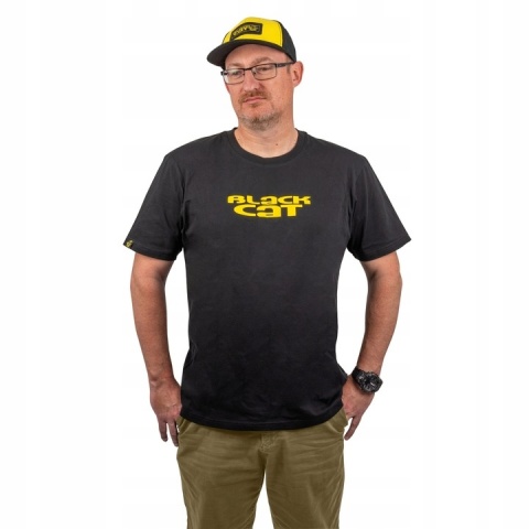 KOSZULKA BLACK CAT LOGO BLACK XXL