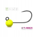 Główka Jigowa Wolframowa Delphin T-AREA BL 4.6mm / 0.9g/ #6/ 5 szt. - fluo żółta