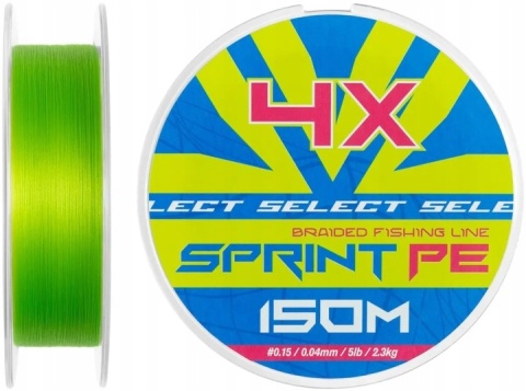 PLECIONKA SELECT SPRINT PE 4X 150m 0.04mm 2.3kg LIGHT GREEN