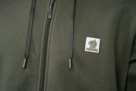 BLUZA NASH MAKE IT HAPPEN BADGE ZIPPED HOODY GREEN roz S