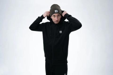 BLUZA NASH MAKE IT HAPPEN BADGE ZIPPED HOODY BLACK roz L