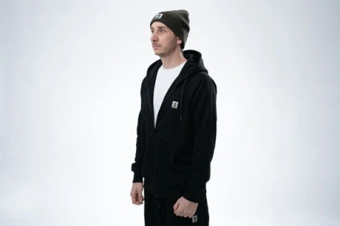 BLUZA NASH MAKE IT HAPPEN BADGE ZIPPED HOODY BLACK roz M