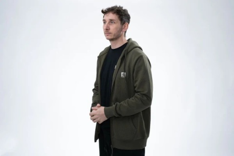 BLUZA NASH MAKE IT HAPPEN BADGE ZIPPED HOODY GREEN roz M