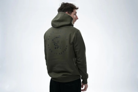 BLUZA NASH MAKE IT HAPPEN CARP LOGO HOODY GREEN roz S