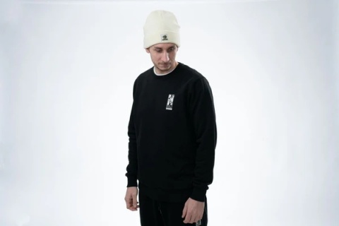 BLUZA NASH MAKE IT HAPPEN SINCE 1978 JUMPER BLACK rom XL