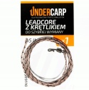 UNDERCARP LEADCORE Z KRĘTLIKIEM DO SZYBKIEJ WYMIANY 45 LBS / 100 CM BRĄZOWY