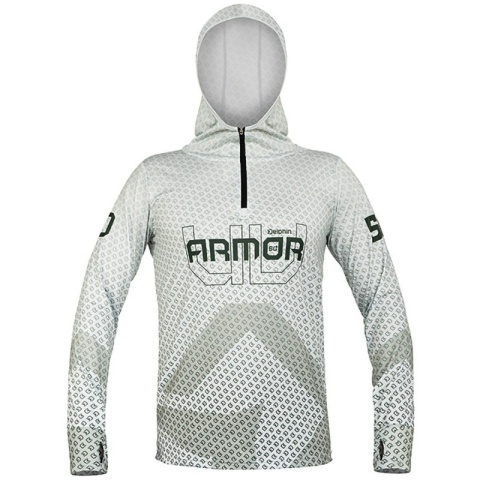 Bluza z kapturem Delphin UV ARMOR 50+ Olive - rozmiar S
