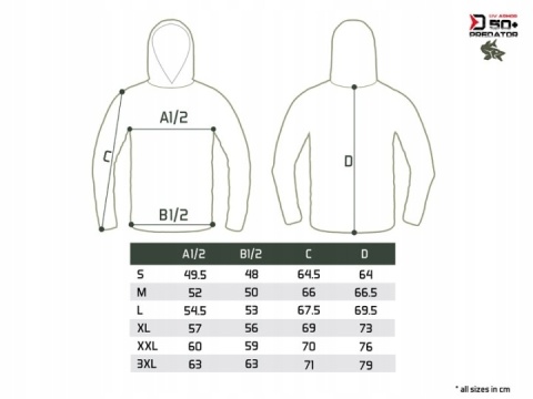 Bluza z kapturem Delphin UV ARMOR 50+ Predator Rozmiar M