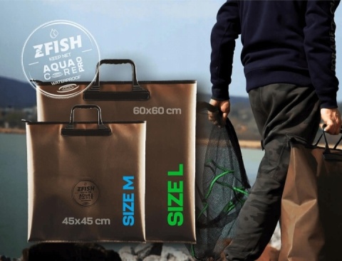 ZFish Aquacore L 60 × 60 cm - wodoodporna torba na siatkę i podbierak