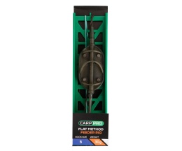 Carp Pro Flat Koszyk Method Feeder Rig 30 g - gotowy zestaw karpiowy z haczykiem nr 6