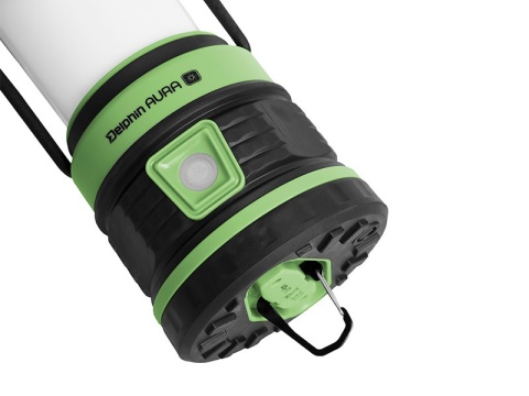 Wielofunkcyjna lampa latarka kempingowa Delphin AURA UC 500 lm z powerbankiem