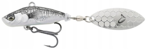 Savage Gear 3D Sticklebait Tailspin 8 cm 18 g Black Silver - wirujący ogonek