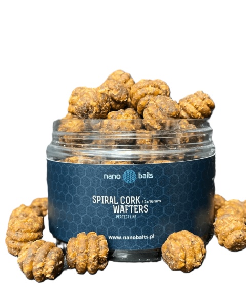 Nano Baits Kulki Spiral Cork Wafters 12x16mm 150ml Truskawka śmietanka