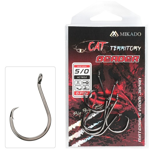 Haczyki sumowe Mikado CAT TERRITORY 7/0 Black Nickel z zadziorem - 5 sztuk