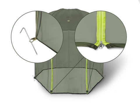 Moskitiera do parasola wędkarskiego Delphin AntiFLY 250 cm