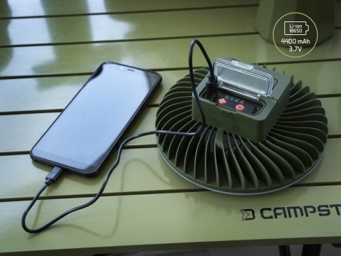 Lampka biwakowa z wentylatorem Delphin Ventix 350 lm Powerbank