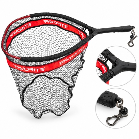 Favorite podbierak Wading Landing Net WLNRD-M 70cm czerwony